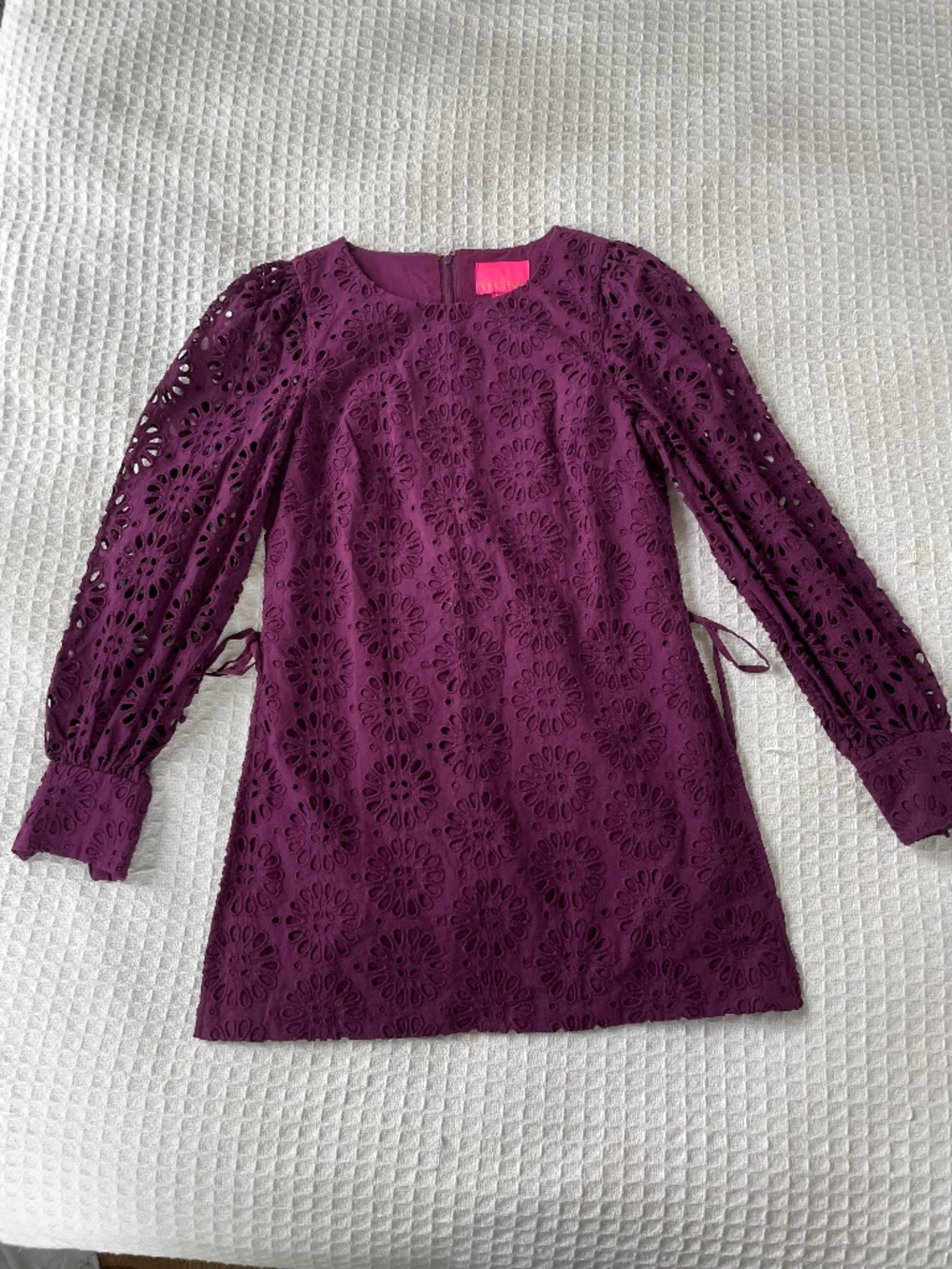 Lilly Pulitzer Aisha eyelet romper in cherry ganache - size 2